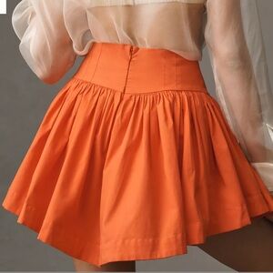 Maeve Basque-Waist Flirty Mini Skirt